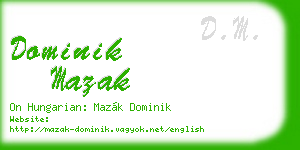 dominik mazak business card
